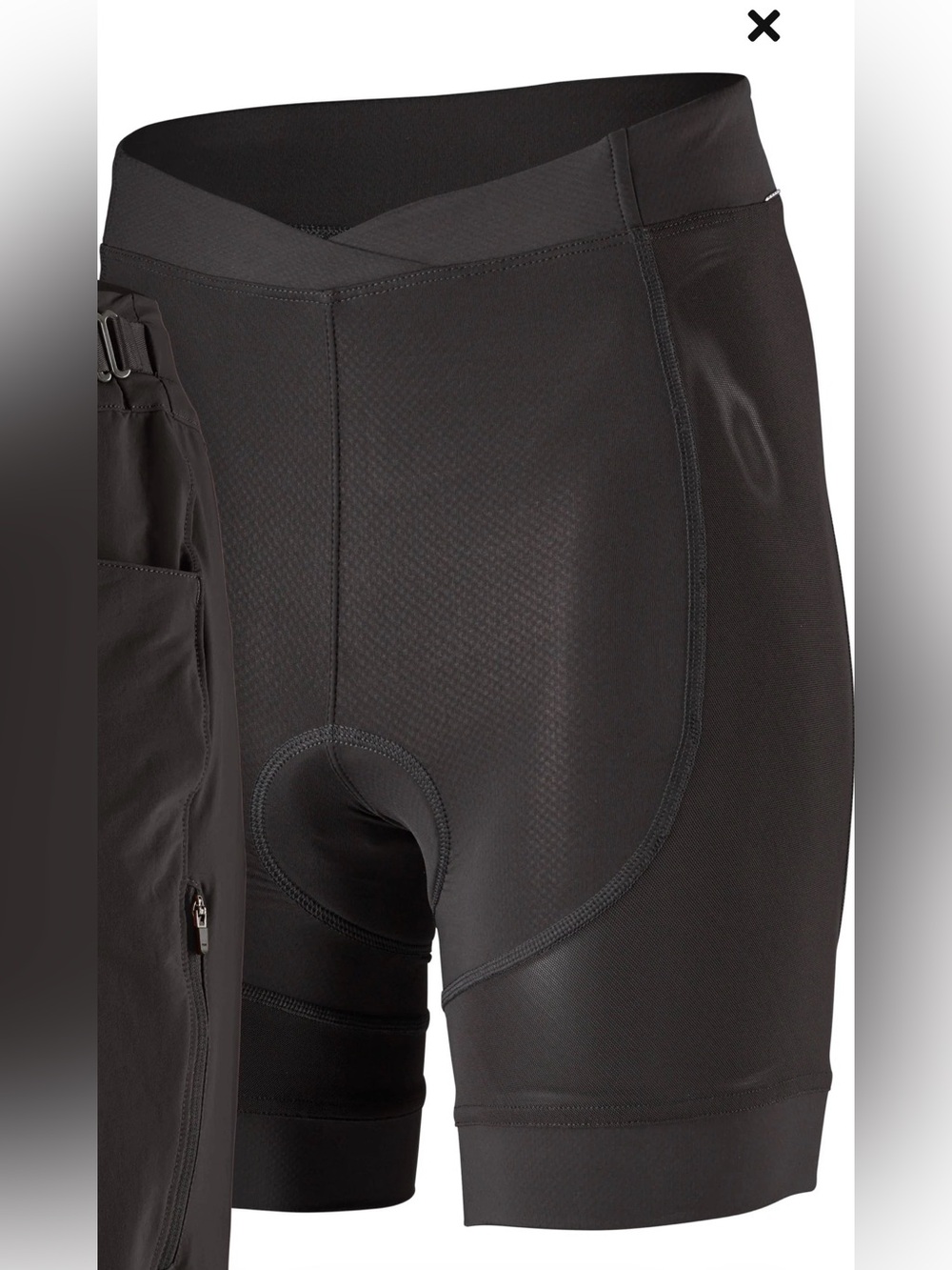 Patagonia Women's Black Bike Shorts with Purple Lining